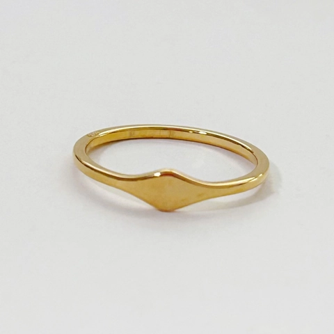 Anello Sigillo Geometrico A Rombo Acciaio Inossidabile Placcato Oro 18K Gioielli Minimalisti Per Uomo Donna