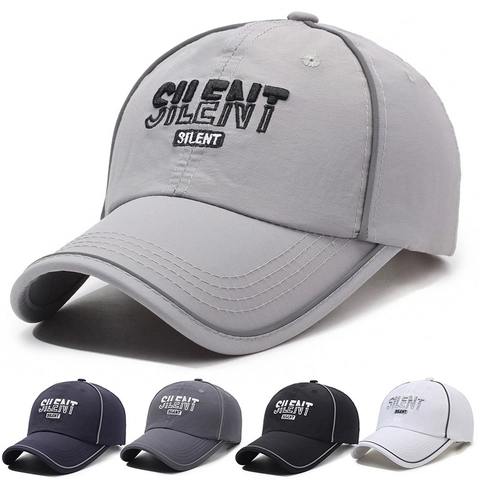 Baseball Cap Quick Dry Polyester Breathable Sun Protection Outdoor Sports Letter Embroidery Adjustable Unisex Hat