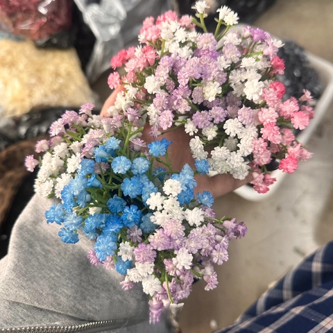 Elegant Baby's Breath Flower Hair Clip Resin Floral Duckbill Alligator Pin For Women Wedding Banquet Party Accessory
