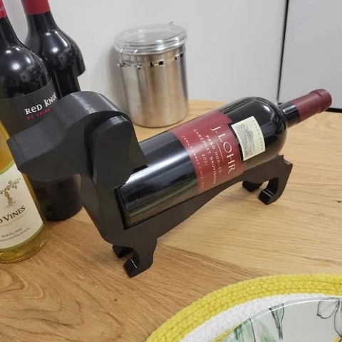 Dachshund Dog Wine Bottle Holder Creative Animal Shape ABS Plastic Wine Rack Desktop Decor Ornament Home Bar Kitchen
