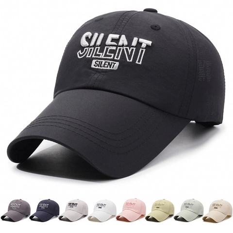 Casquette De Baseball En Coton Respirant Broderie Lettres 3D Ajustable Chapeau Soleil Sport Extérieur Homme Femme