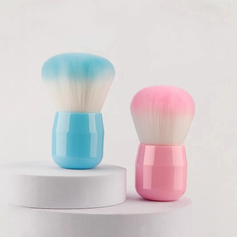 Mini Pinceau De Maquillage Trapu Fibre Synthétique Souple Portable Poudre Libre Blush Fond De Teint Pinceaux Outil