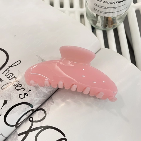 Large Acetate Hair Claw Clip Y2K Solid Color Jelly Style Shark Clip Minimalist Fashion Hair Accessories For Women Daily Use