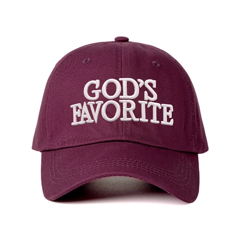 Baseball Cap God'S Favorite Embroidered Letter Adjustable Curved Brim Polyester Sun Protection Outdoor Casual Streetwear Hat