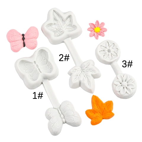 Stampo In Silicone Farfalla Foglia Acero Margherita Per Fondant Decorazione Torte Argilla DIY Strumento Panetteria