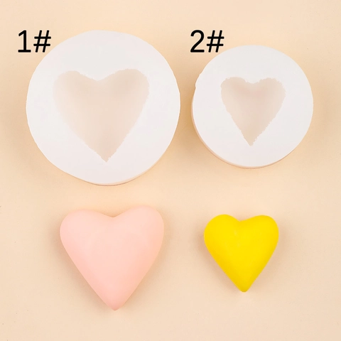Heart Shaped Silicone Mold DIY Fondant Chocolate Cake Decorating Tool Handmade Soap Candle Plaster Aromatherapy Stone Making