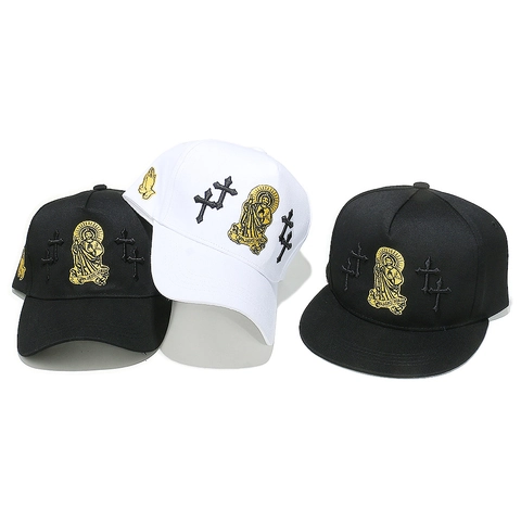 Gorra De Béisbol Bordado Cruz Algodón Protección Solar Streetwear Hip Hop Religioso San Judas Tadeo Snapback Para Hombre Mujer