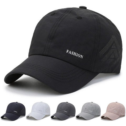 Casquette De Baseball À Séchage Rapide Chapeau De Soleil Respirant Sport De Plein Air Chapeau En Polyester Réglable