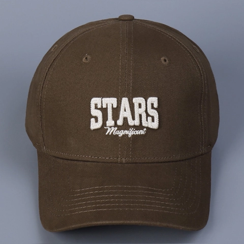 Baumwolle Baseballkappe Buchstaben Stickerei Stars Magnificent Gebogene Krempe Verstellbar Sonnenschutz Sporthut