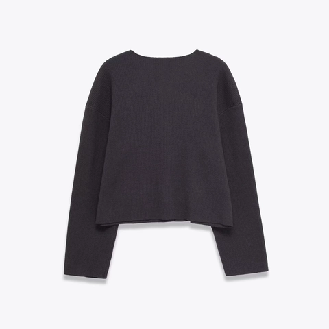 Women Ribbed Knit Cardigan Long Sleeve Round Neck 3D Flower Decor Button Down Sweet Casual Soft Sweater Top