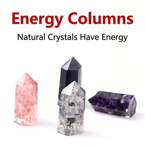 Handmade Resin Crystal Hexagonal Point Tower Natural Gemstone Chips Energy Obelisk For Yoga Meditation Home Office Decor