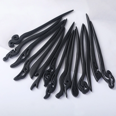 Horquilla De Madera Vintage Pasador De Pelo Minimalista Imitación Ébano Accesorios Tradicionales Orientales Hanfu