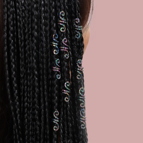 Σπιράλ Κλιπ Μαλλιών Για Dreadlocks Ουράνιο Τόξο Κράμα Μετάλλου Σχήμα Φιδιού Κοσμήματα Μαλλιών Για Πλεξούδες