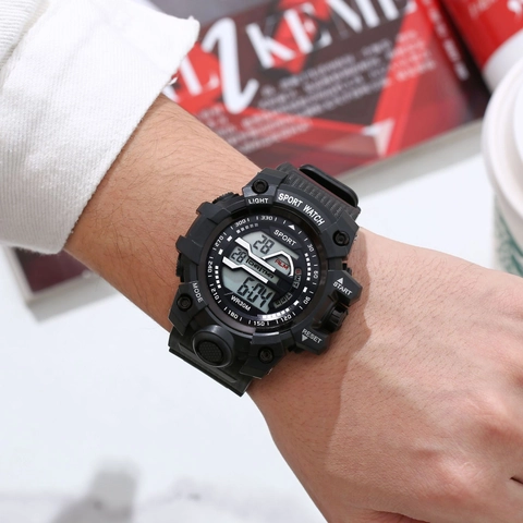 Orologio Sportivo Digitale Resistente All'acqua Retroilluminazione LED Allarme Calendario Cinturino Gomma Per Studenti