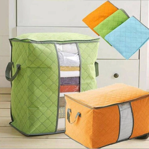 Borsa Porta Trapunte E Vestiti Organizzatore Pieghevole In Tessuto Non Tessuto Con Finestra Trasparente E Manici