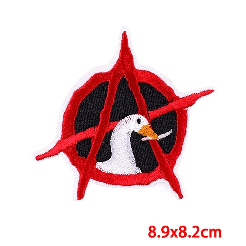 Punk Frog Embroidered Iron On Patches Cartoon Animal Skull Moth Decorative Applique For Clothing Jackets Backpacks