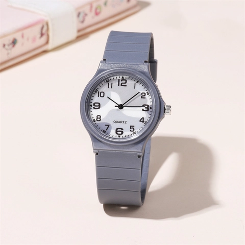 Quarz Uhr Tarnzifferblatt Legierungsgehäuse Kunststoffarmband Analog Student Sport Freizeit Zeitmesser Für Kinder