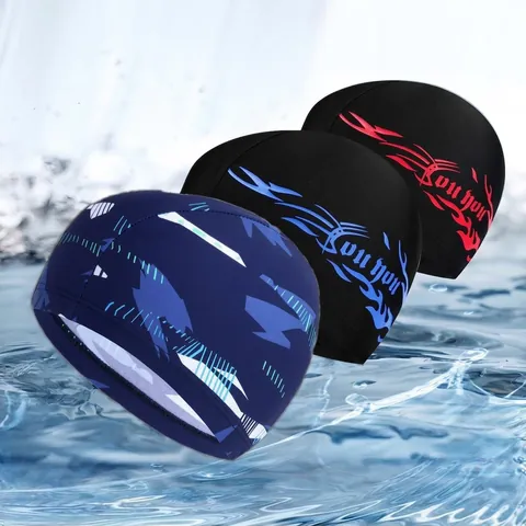Professional Unisex Polyester Swimming Cap Comfortable Breathable Elastic Swim Hat For Adults Men Women Indoor Water Sports