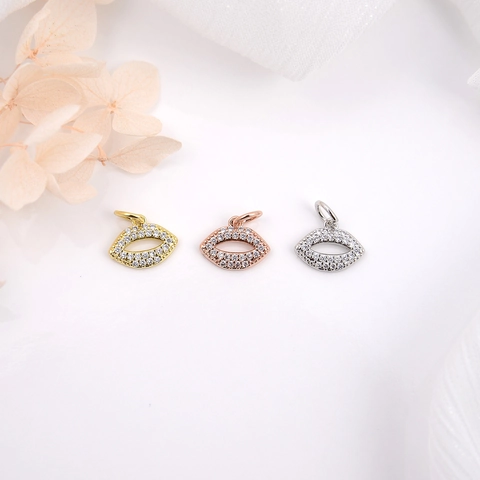 Sexy Lip Hanger Koper Micro Pave Zirkoon 18K Verguld Voor Ketting Armband DIY Sieraden Maken Accessoires Vrouwen
