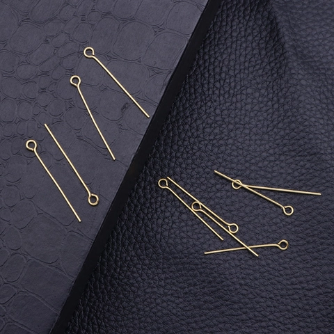 Stainless Steel Eye Pins For Jewelry Making Round Head Connector DIY Findings Supplies Earrings Necklace