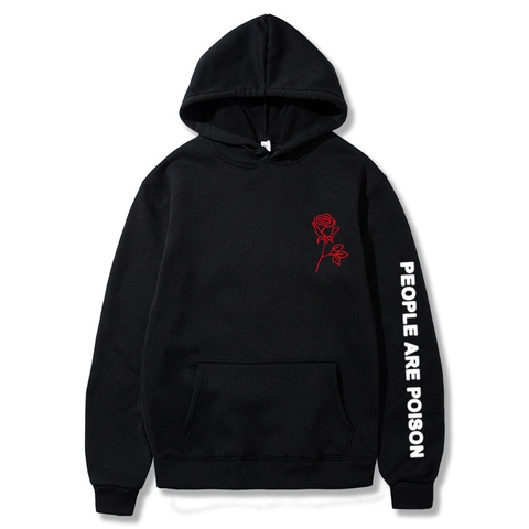 Sudadera Con Capucha Para Hombre Mezcla De Algodón Estampado Rosa Letras Ropa De Calle Informal Con Bolsillo
