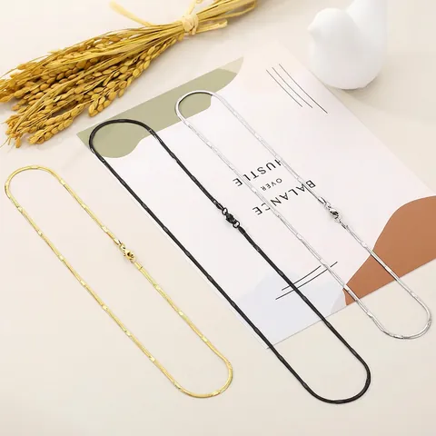 Collana A Catena Di Serpente Piatta In Acciaio Inossidabile Choker Minimalista Per Uomo Donna Gioielli Hip Hop Moda Galvanizzato