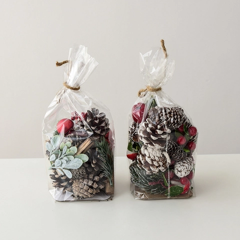 Kerst Dennenappel Decoratie DIY Materiaal Pak Pastorale Stijl Natuurlijke Decoratieve Ambachten Voor Feestelijke Huis Scène Lay-Out