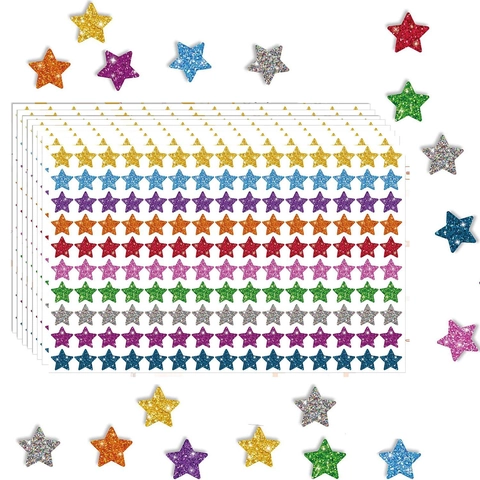 Adesivi A Stella Luccicanti Multicolore Autoadesivi Per Scrapbooking DIY Ricompensa In Classe Decorazione Per Feste Cancelleria