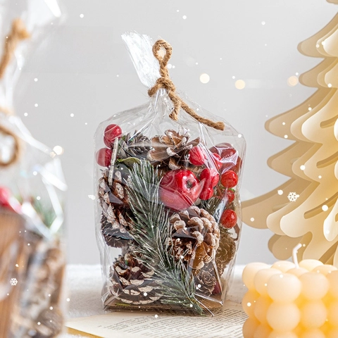 Weihnachts Tannenzapfen Ornamente Naturzapfen Mit Künstlichen Beeren Kiefernadeln Und Hanfseil Für Die Christbaumdekoration