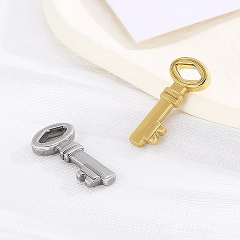 Schlüssel Anhänger Schmuckherstellung Charms Edelstahl Hohl Relief Blumen Design DIY Halskette Armband Zubehör