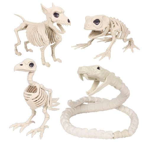 Realistische Dierenskelet Halloween Decoraties Plastic Simulatie Hond Kraai Spin Schorpioen Rekwisiet Voor Spookhuis Feest