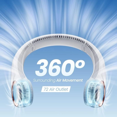 Ανεμιστήρας Λαιμού Χωρίς Λεπίδες Φορητός Hands Free Προσωπικός Ψύκτης USB Επαναφορτιζόμενος Αθόρυβος Μικρός Ανεμιστήρας