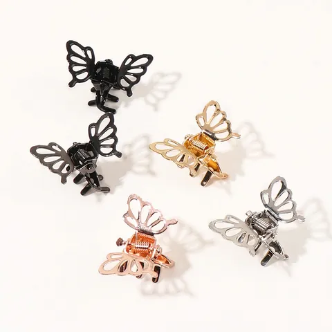 Mini Schmetterling Haarklammer Legierung Metall Ausgehöhlt Vintage Kleine Haarnadel Retro Mode Kopfschmuck Damen Mädchen