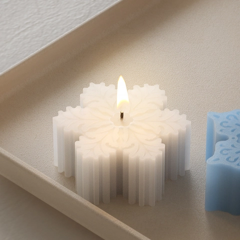 Sneeuwvlok Siliconen Mallen Kandelaar Kerstmis DIY Hars Gieten Aromatherapie Wax Knutselgereedschap Winterthema