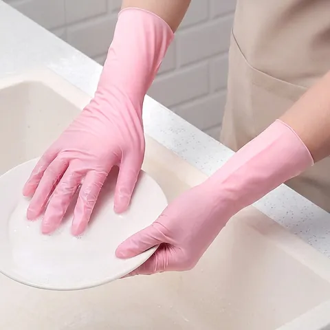 Disposable Nitrile Gloves Elastic Durable Food Grade Waterproof Oilproof Kitchen Cleaning Dishwashing Sensitive Touchscreen