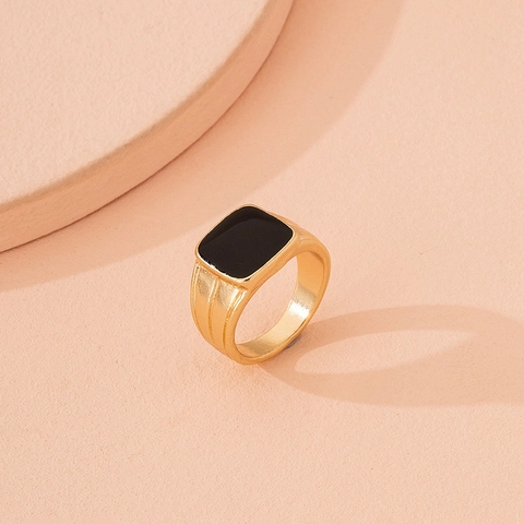 Vintage Geometrischer Legierung Ring Mit Türkis Einlage Für Damen Minimalist Retro Gold Silber Band Mode Schmuck Fingerring