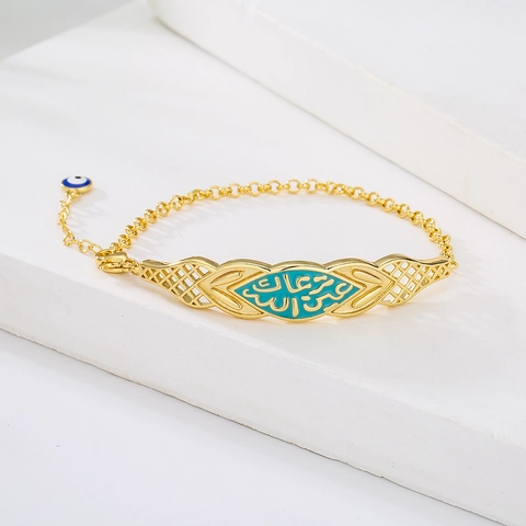 Evil Eye Armband Vergoldet Kupfer Emaille Schmetterling Geometrisch Böhmisch Schmuck Für Frauen Elegant