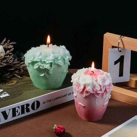3D Relief Flower Silicone Mold For DIY Scented Candle Aromatherapy Plaster Craft Handcrafted Soap Making Artistic