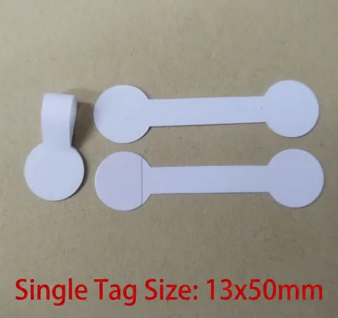 Jewelry Price Tags Self-Adhesive Labels Dumbbell Shaped Barbell Stickers For Rings Earrings Kraft Paper White Paper Security