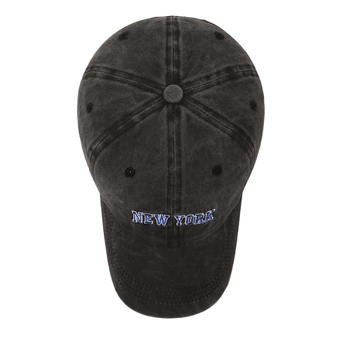Gorra De Béisbol Con Bordado De Letras De New York Algodón Lavado Distressed Vintage Ajustable Sombrero Para Sol Al Aire Libre Para Hombres Mujeres