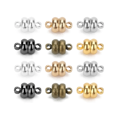 Magnetverschlüsse Kupfer Flach Rund Verbinder Für DIY Armband Halskette Herstellung Plattierte Schmuckzubehör