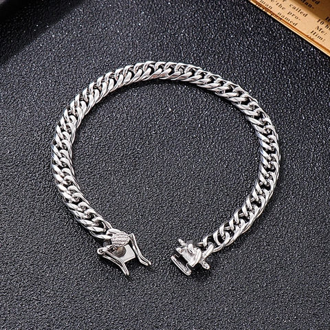 Cuban Link Chain Necklace Bracelet Stainless Steel Hip Hop Streetwear Rock Jewelry High Polish For Men Women
