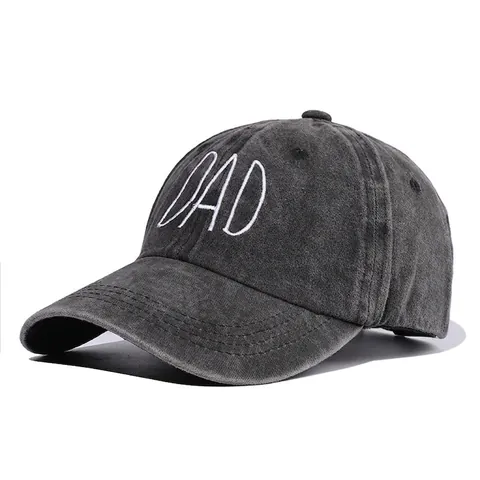Gorra de Béisbol Vintage de Algodón Lavado Desgastado Dad Mom Bordado de Letras Ala Curva Ajustable Sombrero de Sol para Hombre Mujer