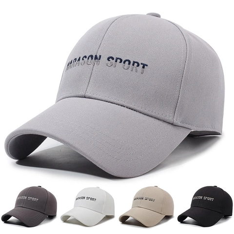 Casquette De Baseball En Coton Avec Lettres Brodées Ajustable Respirante Protection Solaire Chapeau De Sport Pour Hommes Femmes