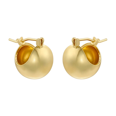 Retro Chunky Brass Hoop Earrings Hammered Faceted Smooth Ripple Geometric Vintage Style Fashion Jewelry For Women