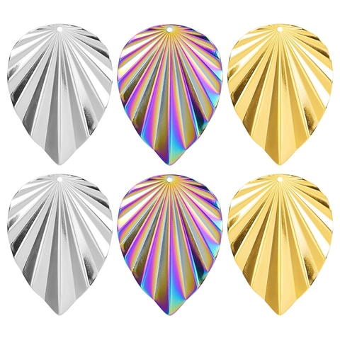 Geometric Shell Fan Shape Pendant Stainless Steel Ribbed Wave Texture Charm For DIY Necklace Making Accessory Women