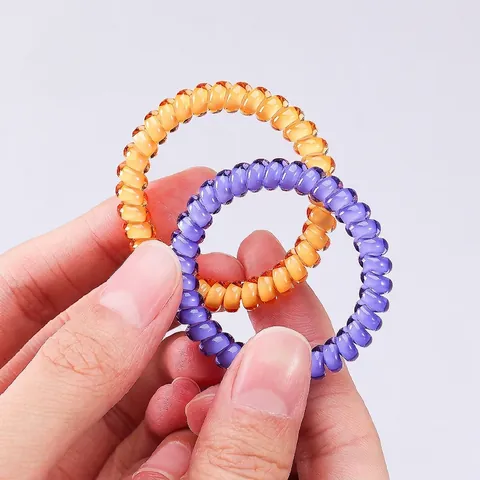 Elastici Per Capelli A Spirale Cavo Telefonico Elastico Senza Tracce TPU Jelly Colorati Accessori Per Capelli Ragazze