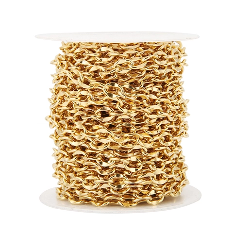 Catena Gourmette Con Labbra Appiattite In Acciaio Inossidabile Per La Creazione Di Gioielli Fai Da Te Accessorio Per Collana Hip Hop Punk Alla Moda