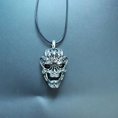 Schedel Hanger Ketting Legering Retro Gothic Hip Hop Punk Stijl Dominant Sieraden Accessoire Voor Mannen Vrouwen