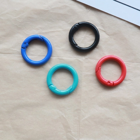 Anillos De Resorte Redondos De Metal Coloridos Hebillas De Cierre Anillos Divididos Para Joyería DIY Y Llaveros